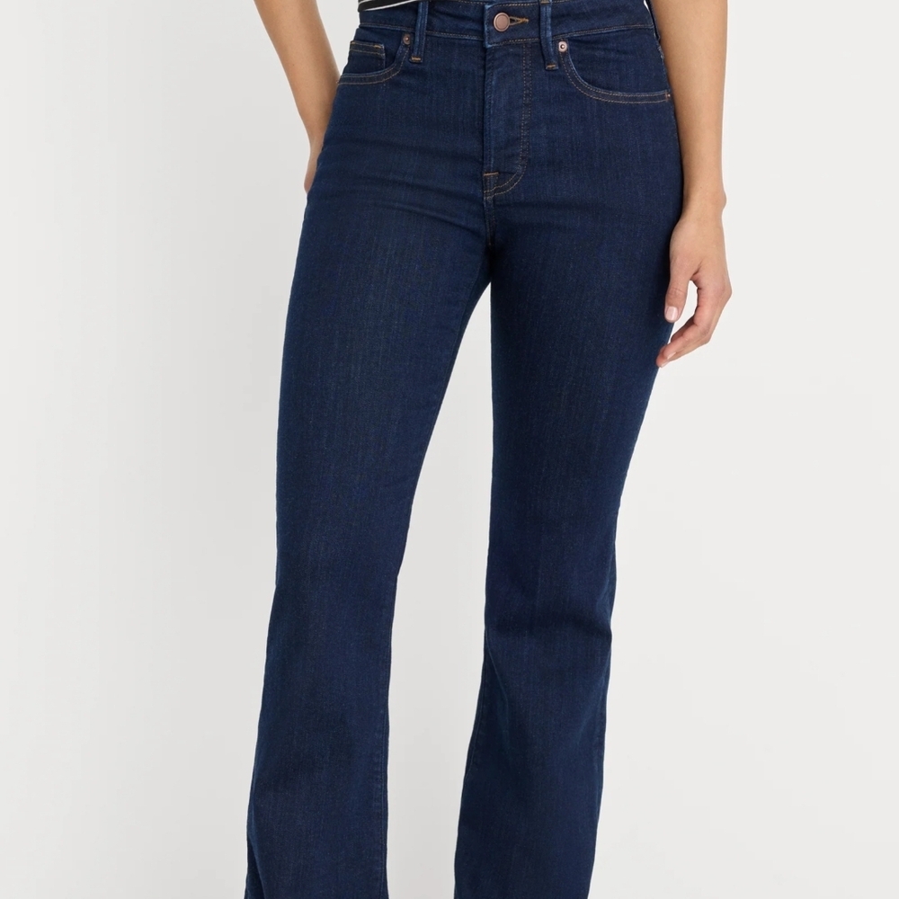Good American Deep Indigo Boot Cut Jeans